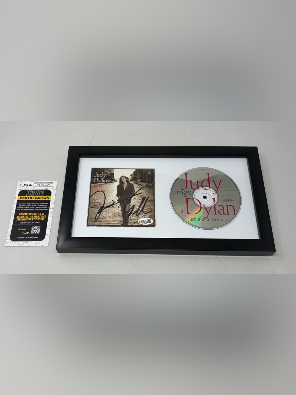 Judy Collins signed Sings Just Like A Woman CD Cover Framed JSA COA